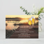 写真付きビールテーマの結婚式の披露宴 招待状 (スタンド正面)