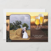 写真付きビールテーマの結婚式の披露宴 招待状 (裏面)