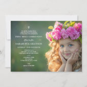 写真付きファーストホーリーコミュニオン招待状 招待状 (正面)