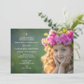 写真付きファーストホーリーコミュニオン招待状 招待状 (スタンド正面)