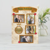 写真付きホリデーレター - 松の枝 シーズンカード (スタンド正面)