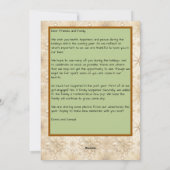 写真付きホリデーレター - 松の枝 シーズンカード (裏面)