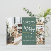 写真付きミニマルなクリスマスカード 招待状 (スタンド正面)