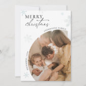 写真付きミニマルなクリスマスカード 招待状 (正面)