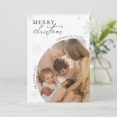 写真付きミニマルなクリスマスカード 招待状 (スタンド正面)