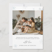 写真付きミニマルなクリスマスカード 招待状 (裏面)