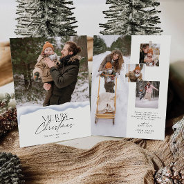 写真付きミニマルなクリスマスカード 招待状