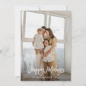 写真付きミニマルなクリスマスカード 招待状 (正面)