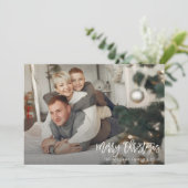 写真付きミニマルなクリスマスカード 招待状 (スタンド正面)