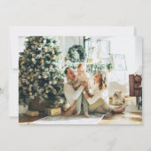 写真付きミニマルクリスマスカード 招待状 (裏面)