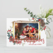 写真付きメリークリスマスグリーティングカード 案内状 (スタンド正面)