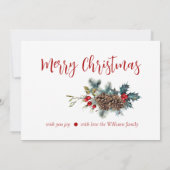 写真付きメリークリスマスグリーティングカード 案内状 (裏面)