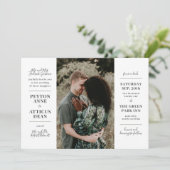 写真付きモダンな雰囲気のウェディング招待状 案内状 (スタンド正面)