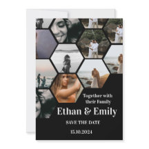 写真付きモダンウェディング招待状