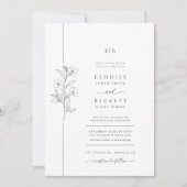 写真付きモダン タイポグラフィー ウェディング招待状 招待状 (正面)