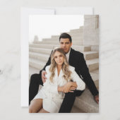 写真付きモダン ミニマル ウェディング 招待状 (裏面)