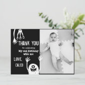 写真付きモンスター感謝カード サンキューカード (スタンド正面)