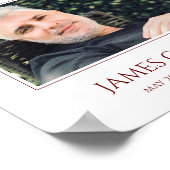 写真付きライフセレブレーション ダークレッド ポスター (角)