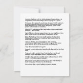 写真付きレビュー年 招待状 (裏面)