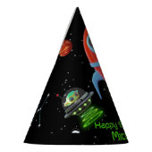 写真付きロケット | UFO誕生日エイリアン パーティーハット (左)