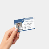 写真付きロゴバーコード社員IDバッジ バッジ (Handheld)