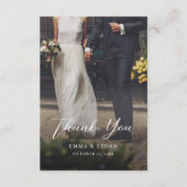 写真付き両面結婚式感謝カード セーブザデート (正面)