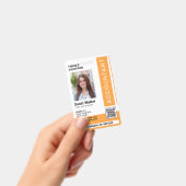 写真付き会計士ID 黄色 オフィスワーカー バッジ (手持ち)