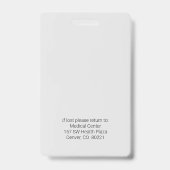 写真付き医療従事者IDバッジ バッジ (裏面)