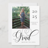 写真付き卒業お知らせテンプレート 招待状 (正面)