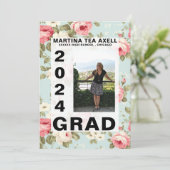 写真付き卒業のお知らせ 招待状 (スタンド正面)