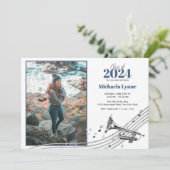 写真付き卒業トランペット行進バンド 招待状 (スタンド正面)