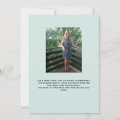 写真付き卒業発表テンプレート 招待状 (裏面)