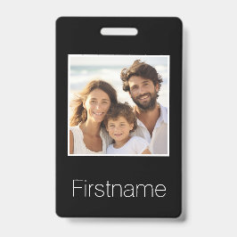 写真付き名前をカスタムする識別荷物付き バッジ