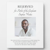 写真付き天国大学院生の父 フォトプラーク (正面)