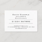 . .写真付き子どもの興行 名刺 (裏面)