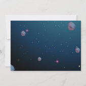 写真付き宇宙誕生日招待状 招待状 (裏面)