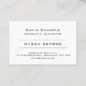 写真付き家庭用清掃 名刺 (裏面)