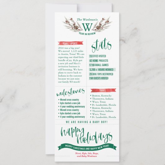 写真付き年回りクリスマスカード シーズンカード (正面)