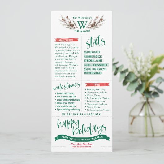 写真付き年回顧クリスマスカード シーズンカード (スタンド正面)