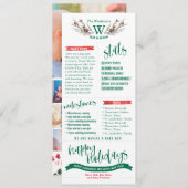 写真付き年回顧クリスマスカード シーズンカード (正面/裏面)