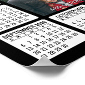 写真付き年間カレンダー 現代 ミニマル ポスター (角)