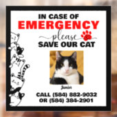 写真付き救緊急猫の場カスタム合 ウィンドウサイン (シート2)