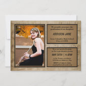 写真付き楽譜 – Grad Announcement 招待状 (正面)