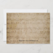 写真付き楽譜 – Grad Announcement 招待状 (裏面)