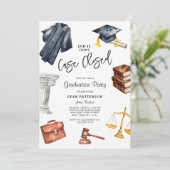 写真付き法科大学院卒業パーティー招待状 招待状 (スタンド正面)