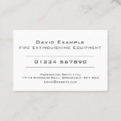 写真付き消火設備 名刺 (裏面)