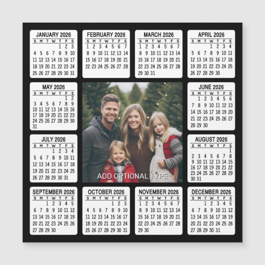 写真付き磁気カレンダースクエア (正面)