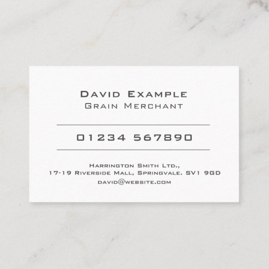 写真付き穀物商社 名刺 (裏面)