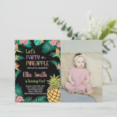 写真付き第1ブラック・オレンジ・グリーン・パイナップル 招待状 (スタンド正面)