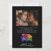 🌈 写真付き結婚式の予算 サンキューカード (裏面)